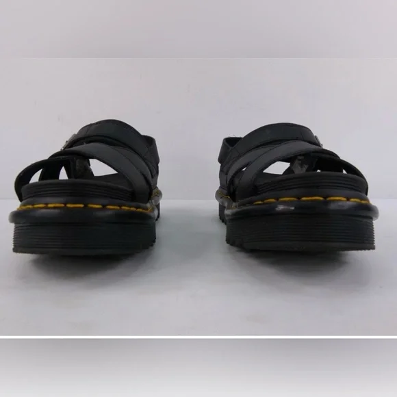 Dr Martens Voss II Quad Platform Sandals Athena Leather Black Women's 9 (N161) - Picture 3 of 11